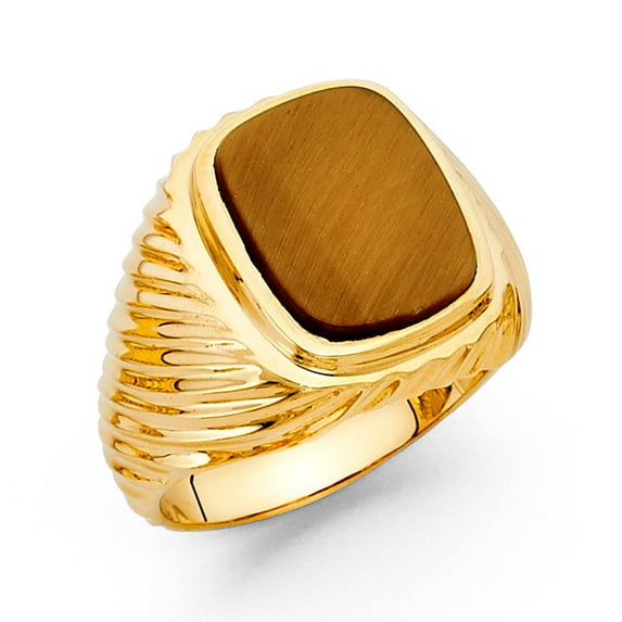 Solid 14k Yellow Gold Mens Fashion Anniversary Ring Size 11