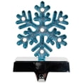 thumbnail image 3 of Northlight LED Lighted Glittered Snowflake Christmas Stocking Holder - 6.5" - Blue, 3 of 9