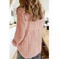 thumbnail image 3 of Chemise Basique Texturée Rose pour Femmes, 3 of 4