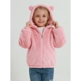 thumbnail image 4 of SILVERCELL 2-9T Girls Winter Warm Fleece Hooded Jacket Coat Toddler Girl Casual Leopard Pattern Zipper Coats Outwear, 4 of 8