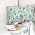 thumbnail image 4 of Pofeuu Frog In Mermaid Print Polyester Microfiber Plush Pillowcases, Super Soft and Cozy Pillow Case Covers with Envelop Closure（Pillow core not included）-14"x20", 4 of 6