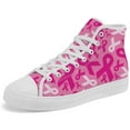 thumbnail image 5 of Aidianart Womens Breast Cancer Awareness High Top Shoes High Top Canvas Sneakers Size 5, 5 of 5