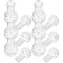 WORGEOUS 6 Pcs Clear Glass Bottles Creative Wine Bottle Decanter With Stopper For Whiskey And Brandy Glass Wine Decanter Glass Liquor Bottle