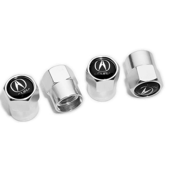 4x Hex Universal Fit Car Wheels Tire Air Valve Caps Stem Dust Cover Decor Silver