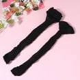 thumbnail image 3 of OUNONA 2 Pairs Black Nylon Calf Net Stockings Elastic Ankle Socks for Women Breathable Legwear, 3 of 3