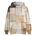 thumbnail image 4 of Men's Oversized Graffiti Print Hooded Sweatshirt, Long Sleeve Loose Fit Casual Pullover Fleece Hoodie for Streetwear,Mint Green,L, 4 of 5