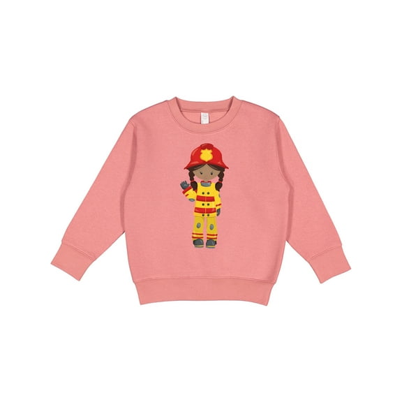 Inktastic African American Girl, Girl Fireman, Firefighter Toddler Sweatshirt