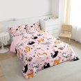 thumbnail image 3 of Feelyou Cat Animal Queen Comforter Set, Stars Love Heart Bedding Comforter Set, 3pcs, 3 of 8