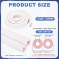 thumbnail image 2 of Uxcell HVAC Copper Pipe Insulation Foam Tube, 1/4", 3/8" ID 5ft Heat Preservation Insulated Tubing for Air Conditioning Mini Split Copper Line Set Water Pipes, White/Pink, 2 of 7