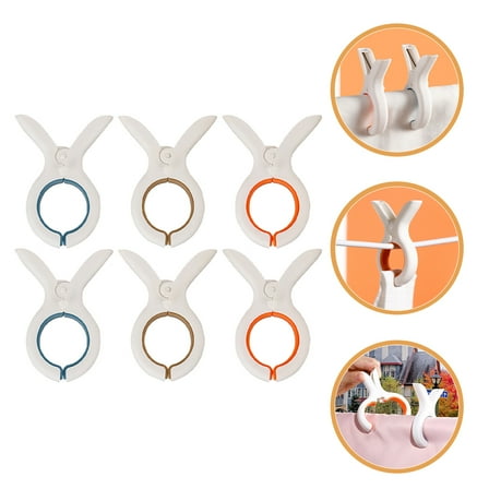 KAKOWELY Quilt Clips PP Material Plastic Quilt Clamps 6Pcs 3.5X2.8X0.7In