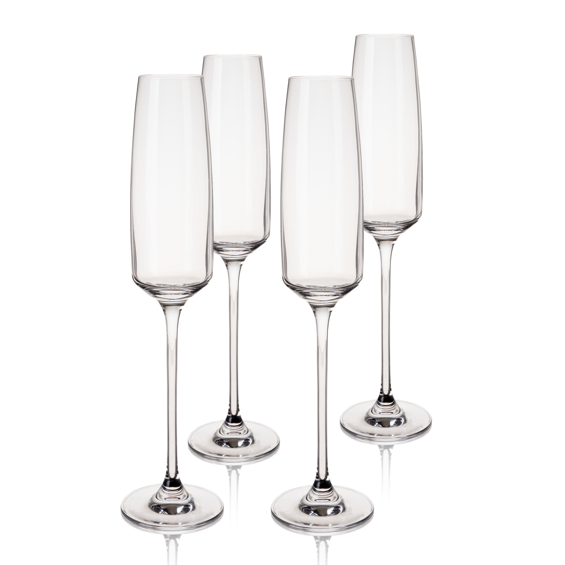 Viski Reserve Julien Champagne Flutes, Home Bar Party Gifts 5.75oz Set of 4