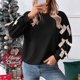 thumbnail image 5 of RKSTN Women's Christmas Sweatshirt Oversized Crewneck Cute Knit Bowknot New Year Holiday Sweatshirts Womens Casual Solid Round Neck Plus Size 3D Bow Trim Loose Comfy Sweatshirt Fall Spring Clothes, 5 of 9