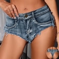 thumbnail image 2 of Womens Ripped Jeans Shorts Casual Summer Denim Jeans Ripped Distressed Pants Loose High Waisted Short S-2XL, 2 of 9