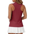 thumbnail image 6 of Hearthz Women's Sleeveless Golf Polo Shirts Quarter Zip Collared Gym Shirts Women Quick Dry Workout Tennis Polo Shirt for Women, 6 of 8
