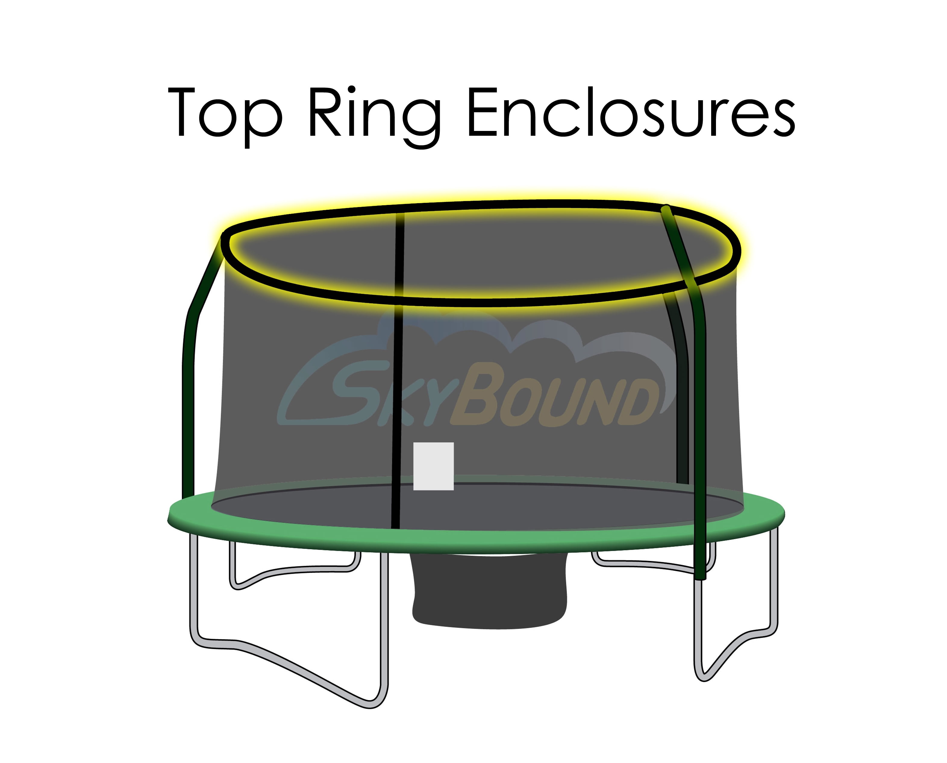 Replacement Trampoline Safety Net For 14 ft Frames w/ 4 Enclosure