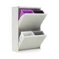 thumbnail image 2 of Armoire de Rangement en Métal Polyvalente CK à 2 Portes, 24 Po L - Blanc, 2 of 5