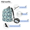 Adobk Penguins Dolphins Whales Print Canvas Backpack Lightweight Travel