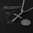 thumbnail image 5 of HZMAN Softball Bat Cross Pendant, I CAN DO ALL THINGS STRENGTH Bible Verse Stainless Steel Necklace, 5 of 7