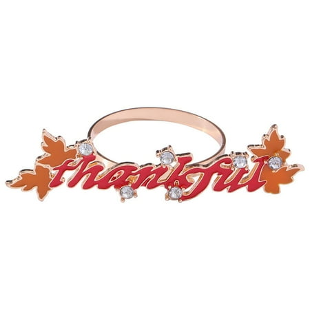 

Ljxge Event ， Party Creative English Letter Napkin Ring Thanksgiving Napkin Buckle Restaurant Simple Lovers Western Restaurant Napkin Ring