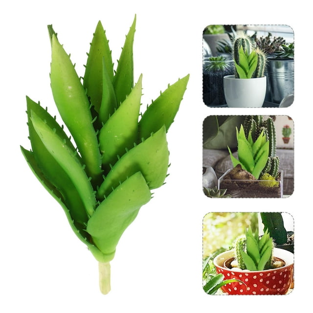 USHOBE Artificial Cactus Plants Fake Small Plants Green Plastic 1Set for Study Room