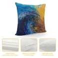 thumbnail image 4 of Acheng Gold and Blue Abstract Art Plush Pillowcase 1 Piece White, 4 of 5