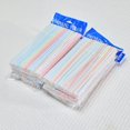 thumbnail image 1 of 100 Uds 21cm coloridos desechables de plástico curvado pajitas para beber boda fiesta Bar bebida accesorios cumpleaños pajita reutilizable Tan Jianjun unisex, 1 of 2