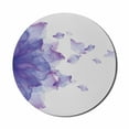 thumbnail image 1 of Flower Mouse Pad for Computers, Abstract Themed Modern Futuristic Image with Water Like Colored Artwork Print, Round Non-Slip Thick Rubber Modern Mousepad, 8" Round, Lilac and Pink, by Ambesonne, 1 of 2