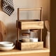 thumbnail image 4 of Caja Almacenamiento Madera Maciza Doble Capa, Estante para Decoración del Hogar, Caja Refrigerio para Sala Estar, Bandeja Almacenamiento Frutas y Verduras para Cocina, 4 of 5
