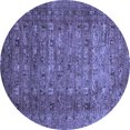 thumbnail image 1 of Ahgly Company Machine Washable Indoor Round Abstract Blue Modern Area Rugs, 6' Round, 1 of 4