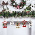 thumbnail image 5 of BadPiggies Set of 3 Christmas Bells Ornaments, Pentagram Jingle Bell Pendant with Star Berry Pinecone Hanging Decor for Xmas Tree Ornament Wreath Indoor Outdoor, 5 of 10