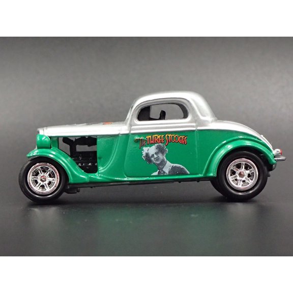 Open Box 1934 34 FORD COUPE HOT ROD 3 STOOGES RARE 1:64 SCALE DIORAMA DIECAST MODEL CAR