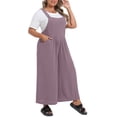 thumbnail image 4 of Cueply Womens Plus Size Overalls Jumpsuits Causal Sleeveless Adjustable Straps Wide Leg Long Pants with Pockets, 4 of 9