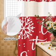 thumbnail image 2 of No Hook Shower Curtain with Built-in Rings - Let It Snowflakes Washable Waterproof Fabric Bathroom Curtains for Hotel,Rentals, 72 X 84 Inch Extra Long , Red White Christmas, 2 of 9