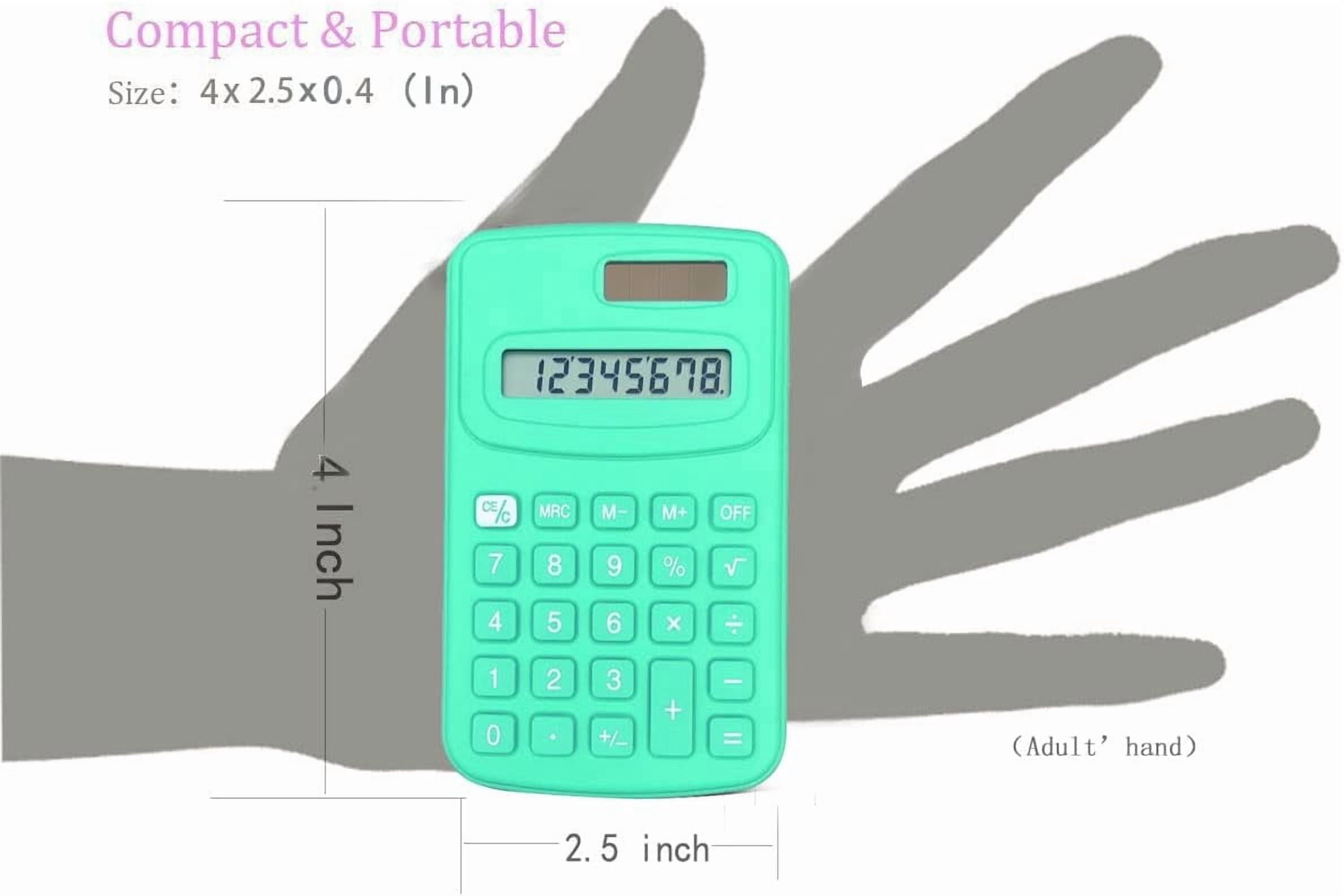 Basic Calculator, Calculators for Classroom with 8 Digit Silicone Button (4 Colors, Set of 8)