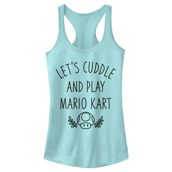 Junior's Nintendo Cuddle & Play Mario Kart Racerback Tank Top Cancun Small