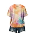 thumbnail image 4 of Leey-World Halloween Tshirts Women Vintage Women Fall Halloween Crew Neck Shirt Casual Funny Family Party Celebration Short Sleeve Tee Pumpkin Top for Holiday, 4 of 6