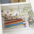 thumbnail image 3 of Martha Stewart Grady Set of 3 Clear Plastic Stackable Storage Boxes with Light Natural Paulownia Wood Lids, 3 of 10