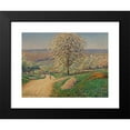 thumbnail image 2 of Gustave Cariot 24x19 Black Modern Framed Museum Art Print Titled - An Extensive Landscape with a Figure Walking on a Road (1929), 2 of 5