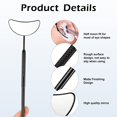 thumbnail image 4 of 2 Pieces Half Moon Lash Extension Mirror Eyelash Application Accessories Makeup Tool Stainless Steel Matte Handheld Eyelash Mirror for Salon Beauty Use, 4 of 7