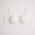 thumbnail image 2 of Penkiiy Women Bras Women Solid Underwired Sexy Lace Back Double Breasted Lingerie White Bras, 2 of 3