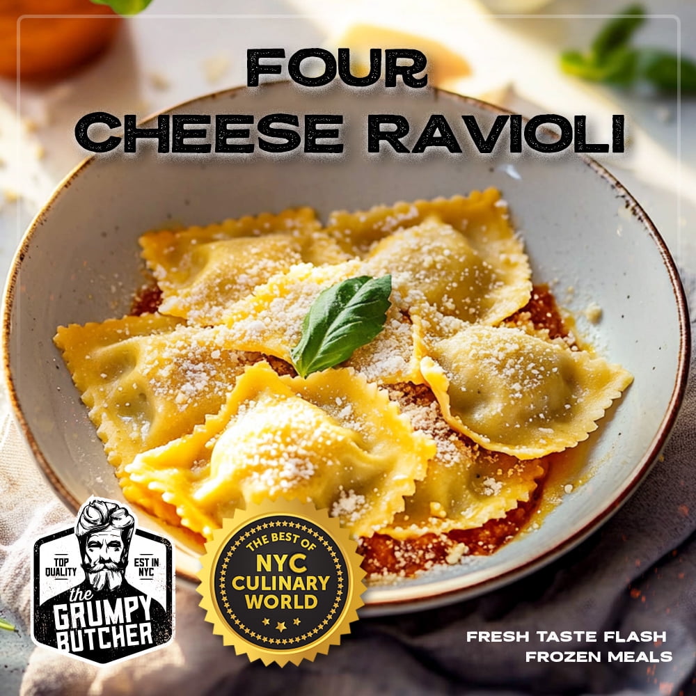 Grumpy Butcher Premium Meals Four Cheese Ravioli, 6 ct, 12 oz tray