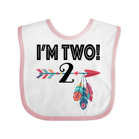 

Inktastic 2nd Birthday Boho Tribal Arrow 2 Year Old Gift Baby Girl Bib