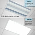 thumbnail image 5 of Ceiling Light Cover for Classroom, Blue Grey Boho Magnetic Fluorescent Light Covers Filter for School,Office, 2X4&nbsp; FT, Pack of 2, Bohemian Geometric Pattern, 5 of 8