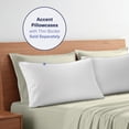 thumbnail image 5 of Kickoff Viscose Bamboo Sheets Queen Size 4-pc 100% Organic Bamboo Viscose Bed Cooling Sheets Queen Size Set Cool Bedding for hot sleepers sheet, Flat, Fitted, Pillowcases (Soft Sage, Q), 5 of 9