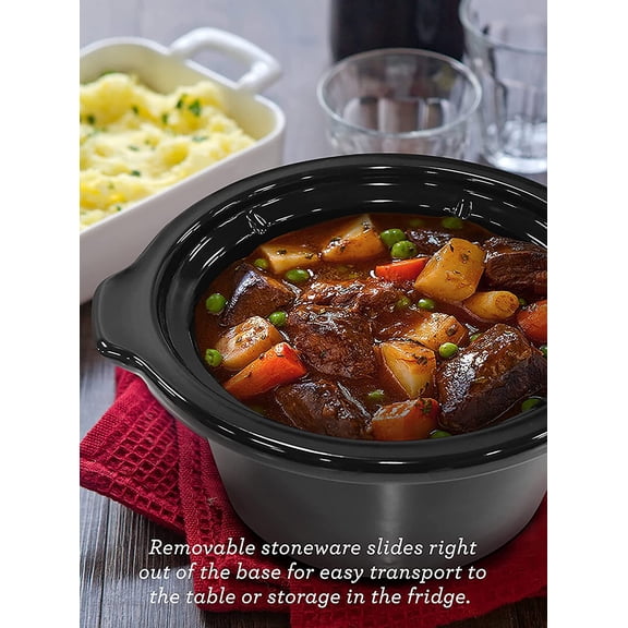 MST-350B# Electric Slow Cooker, 3 Quart, Black
