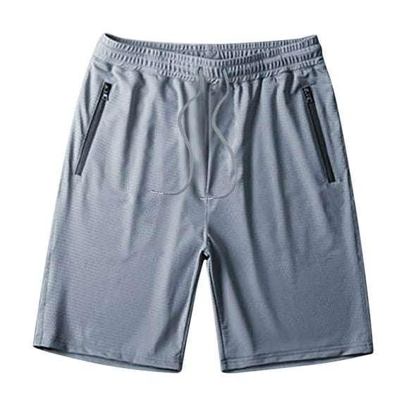 Men's Plus Size Ice Silk Shorts Quick Dry Running Shorts Casual Drawstring Short Pants Workout Gym Shorts with Pockets