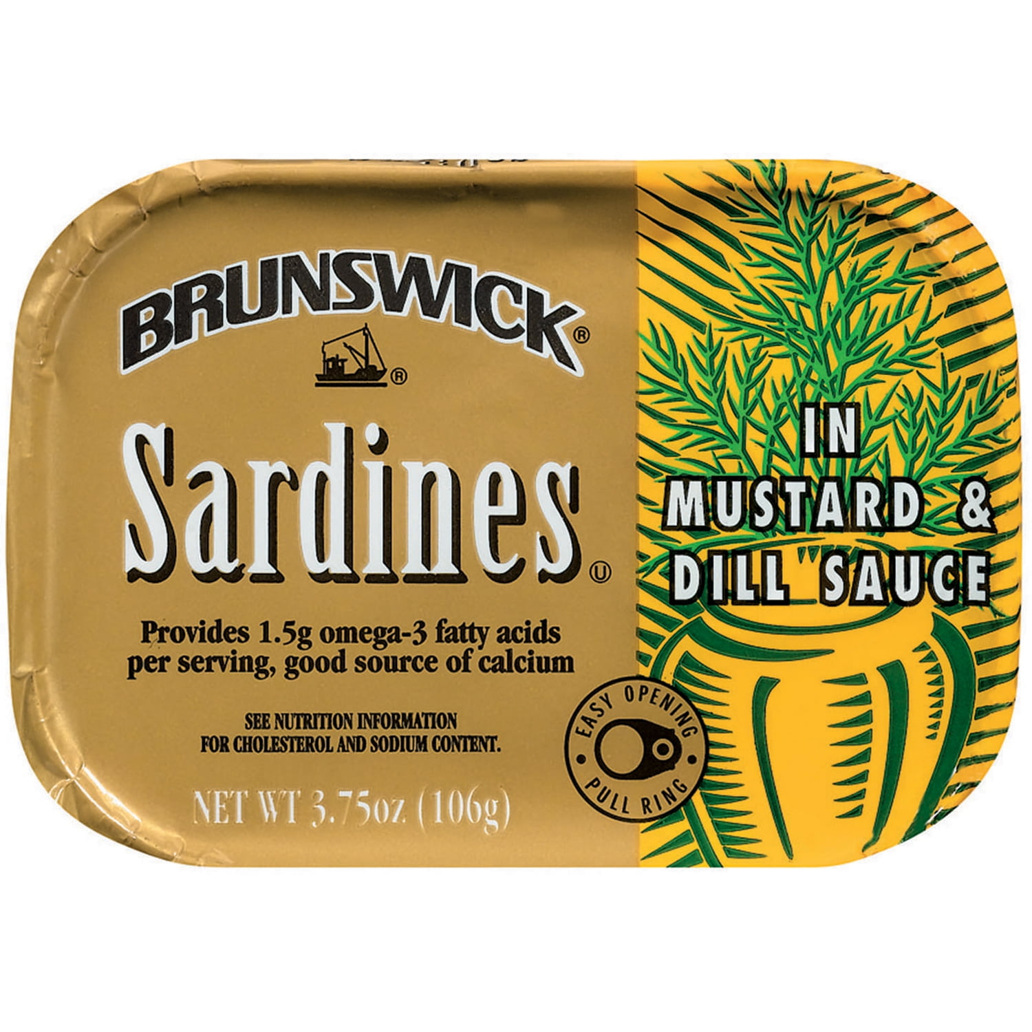Brunswick Sardines in Mustard & Dill Sauce 3.75oz by Bumble Bee Foods