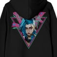 thumbnail image 4 of Arcane Jinx Upside-Down Triangle Frame Adult Black Long Sleeve Hooded Sweatshirt, 4 of 5