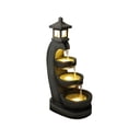 thumbnail image 3 of Outdoor Waterfall Fountain with LED Lights Stacked Rock Garden Fountain Multi-Tier Cascading Resin Water Feature for Patio Yard Porch Decor, 3 of 9
