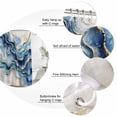 thumbnail image 3 of Blue Marble Texture Bathroom Shower Curtains with 12 Hooks Polyester Waterproof Shower Curtain for Stalls and Bathtubs Luxury Gradient Fluid Art Decorative Bathroom Privacy Curtain 54x78 Inches, 3 of 9
